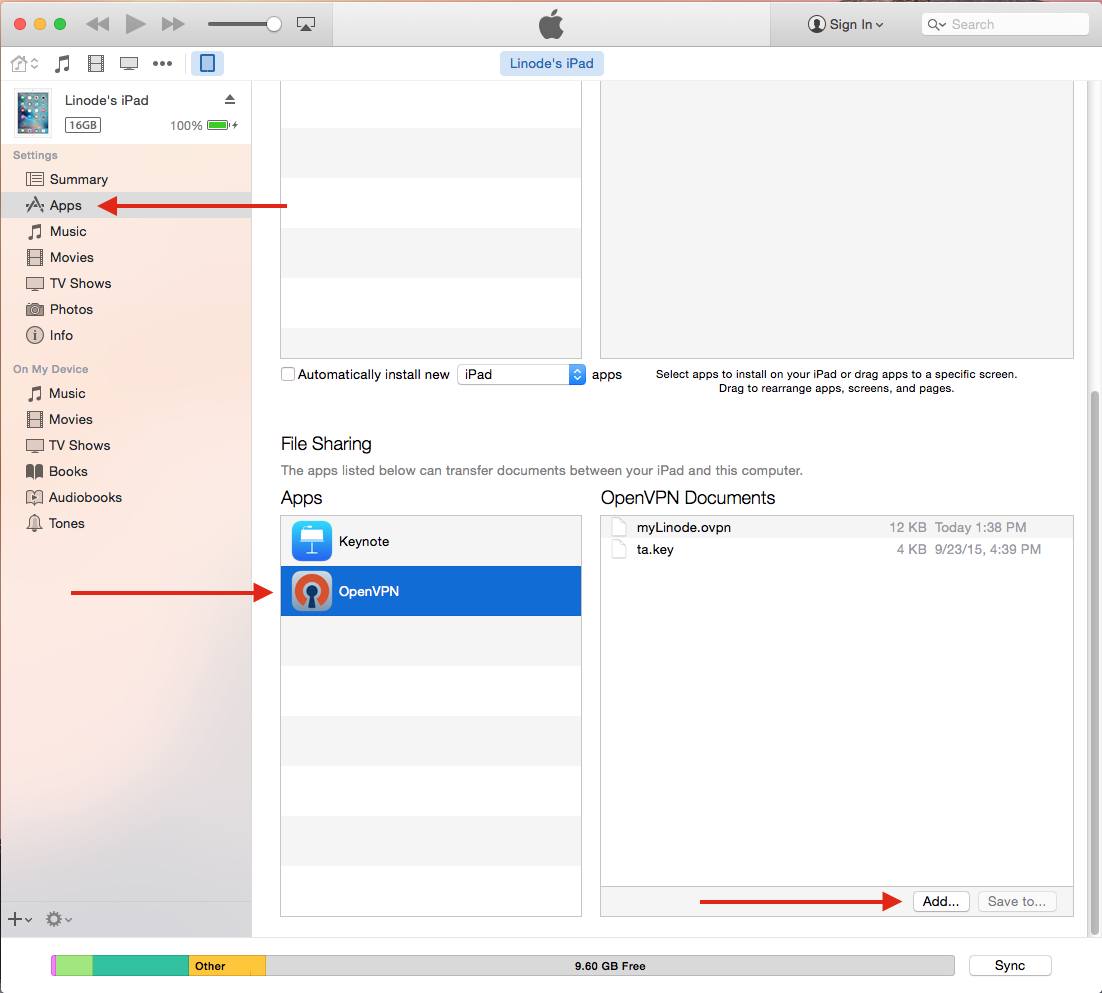 iTunes File Sharing
