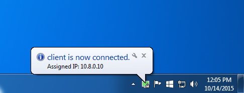 OpenVPN Windows Connected