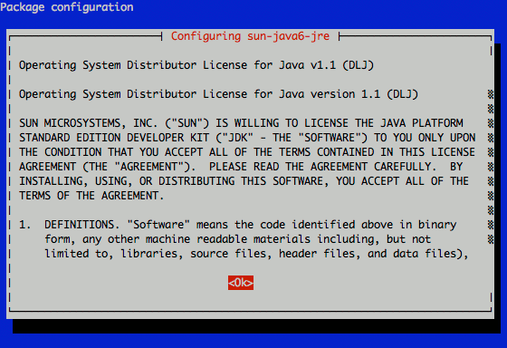 Sun Java 6 JDK license.