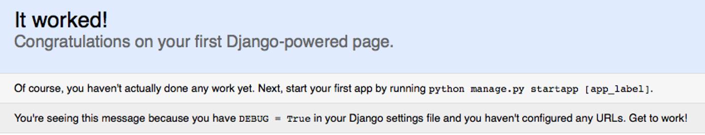 Django test page.