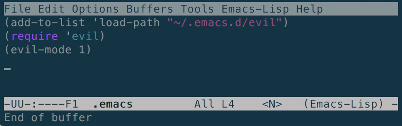 Emacs Evil Started in Normal Mode