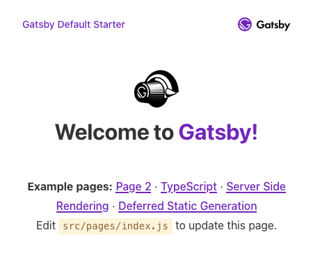 Default Gatsby website