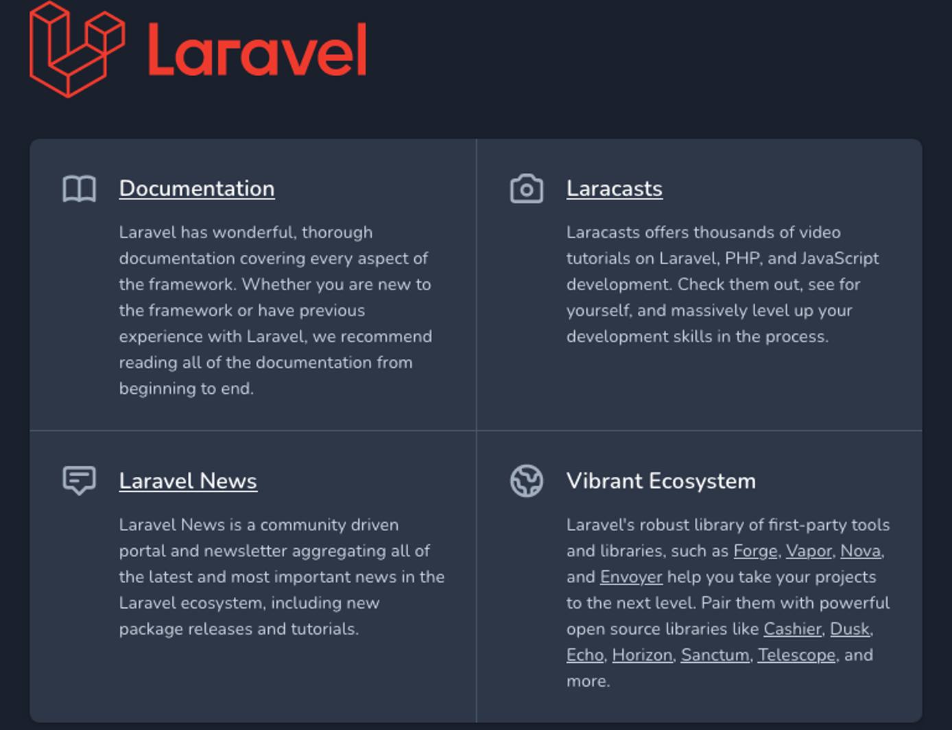 Laravel base application