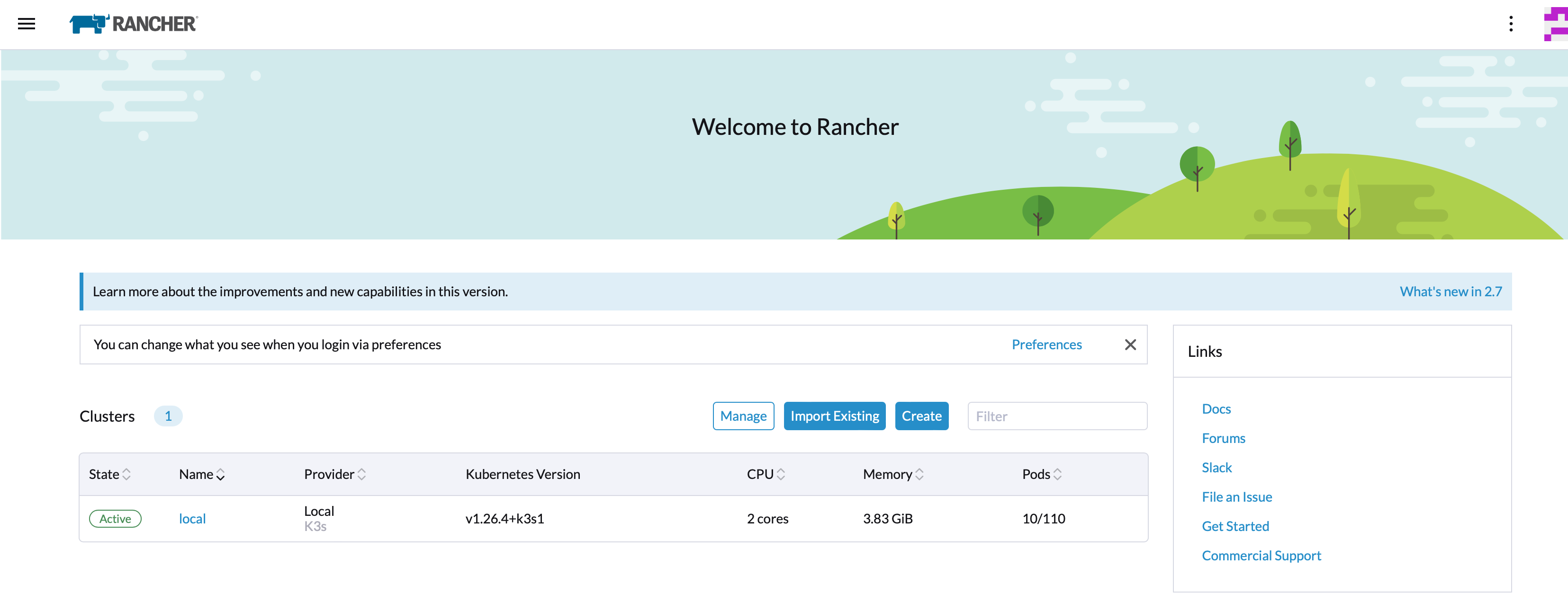 Rancher enter server URL screen
