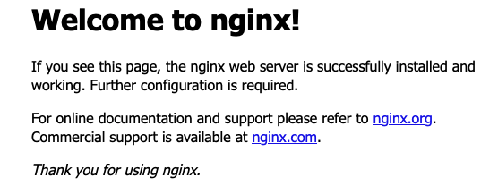 NGINX Welcome Page