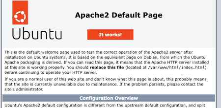 Apache Welcome Page