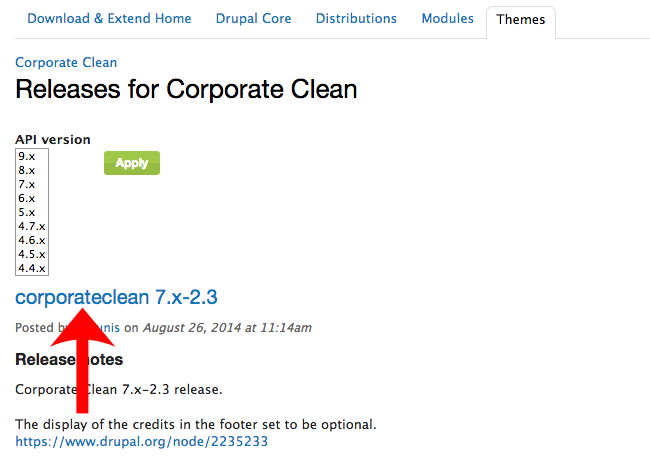 Corporate Clean Drupal Theme Notes.