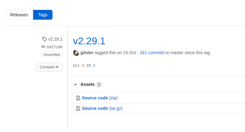 Git release page.