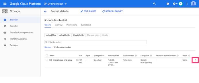 Google Object Storage Bucket Edit Permissions