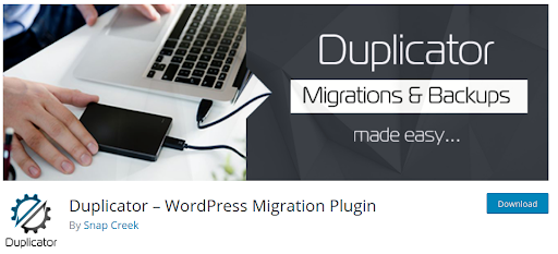 Wordpress Duplicator Backup Plugin