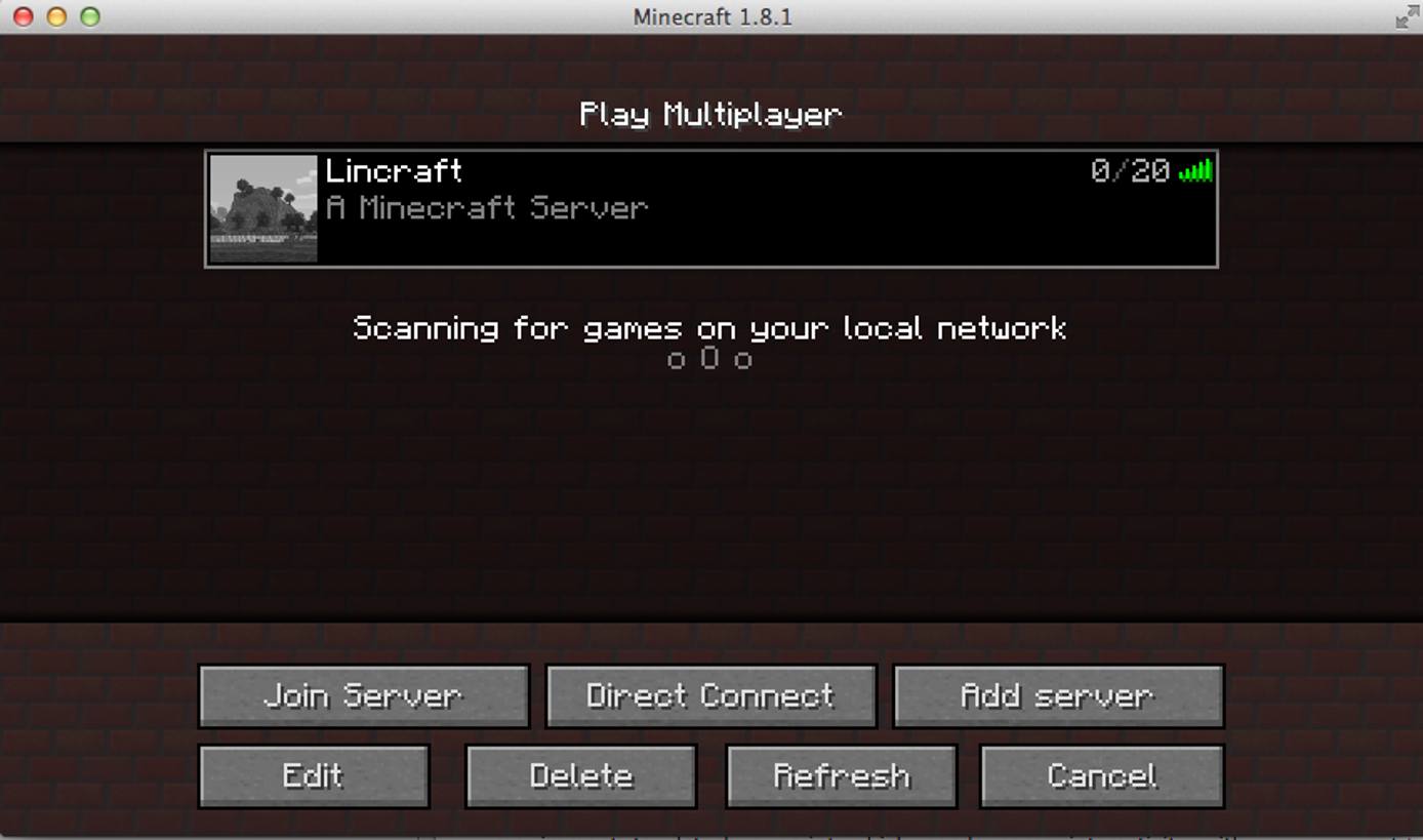 Minecraft Server List.