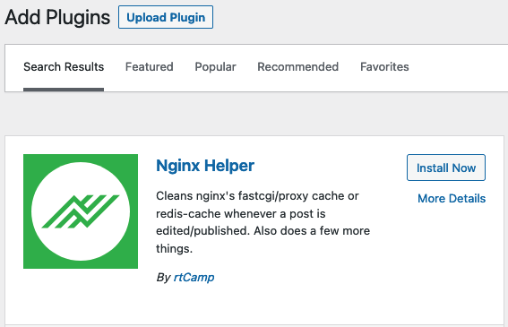 Install the Nginx Helper plugin