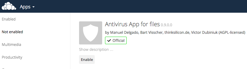 Antivirus app for files