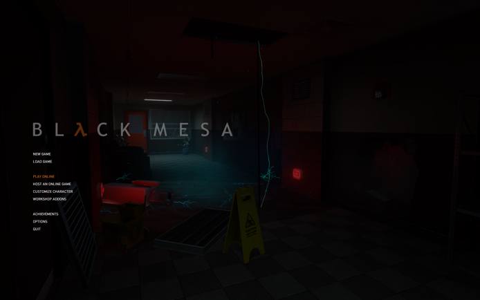 Black Mesa Main Menu.
