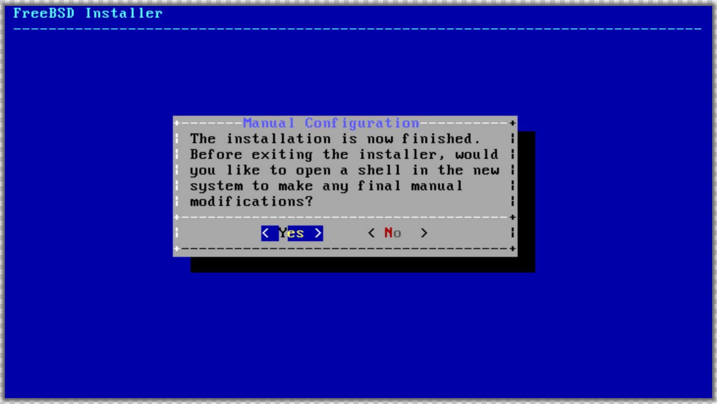 FreeBSD Manual Configuration