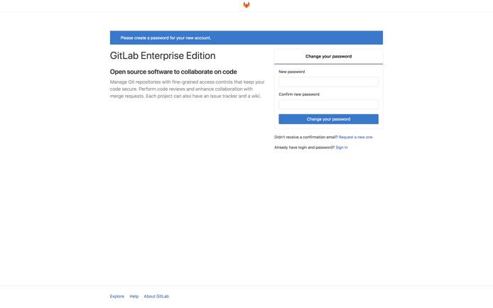 GitLab password reset
