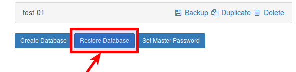 Restore a database in Odoo