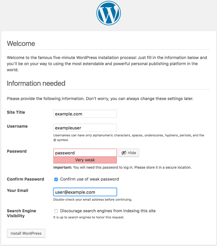 WordPress Setup: Configure Site