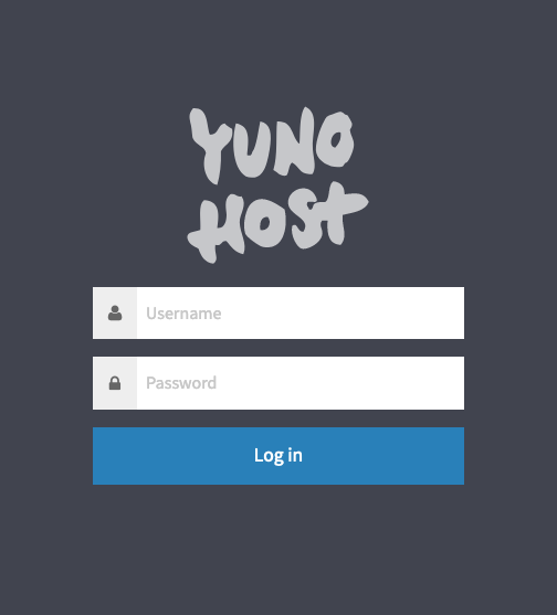 The login screen for the YunoHost user portal