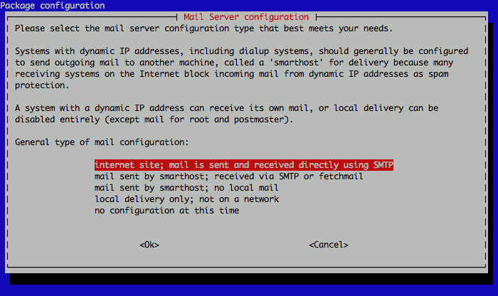 Exim general configuration on Debian 5.