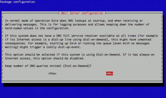 Exim DNS queries configuration on Debian 5.