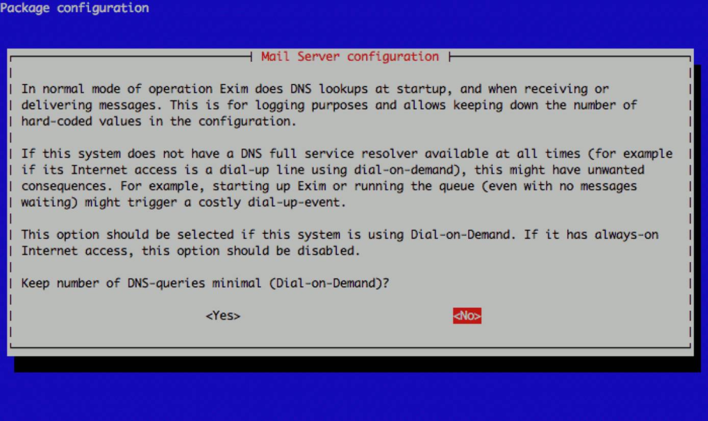 Exim DNS queries configuration on Debian 5.