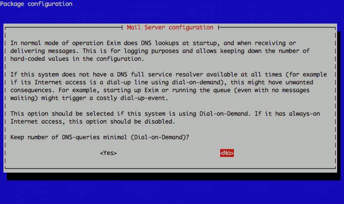 Exim DNS queries configuration on Debian 5.