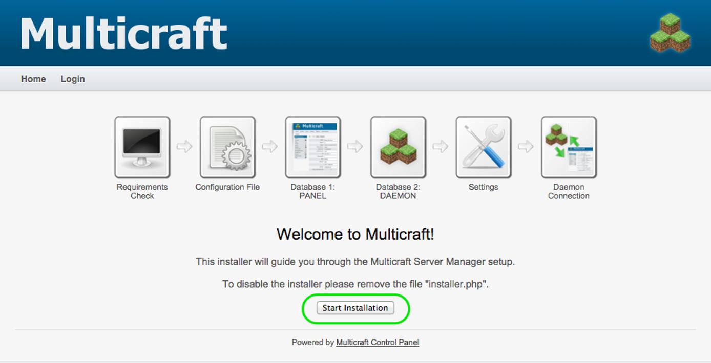 Multicraft Installer.