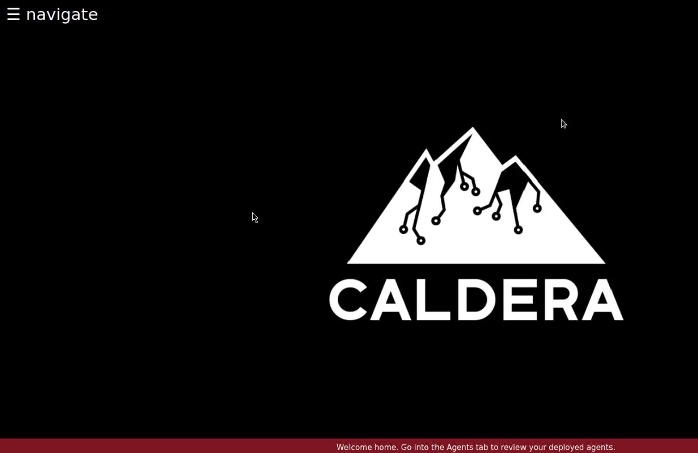 Caldera web interface