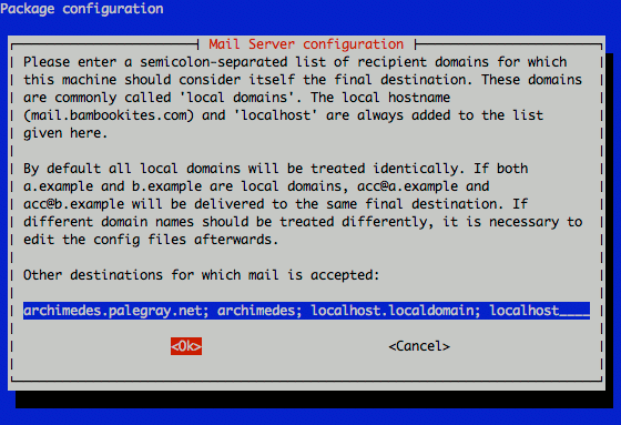 Exim4 mail destination configuration on Ubuntu 10.04 LTS (Lucid).