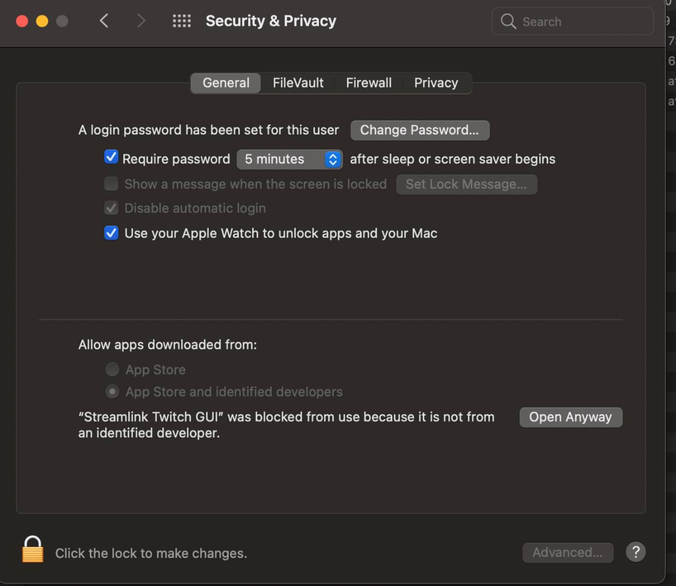 Access your macOS security and privacy settings