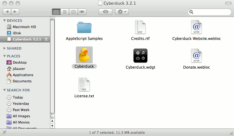cyberduck compress folder