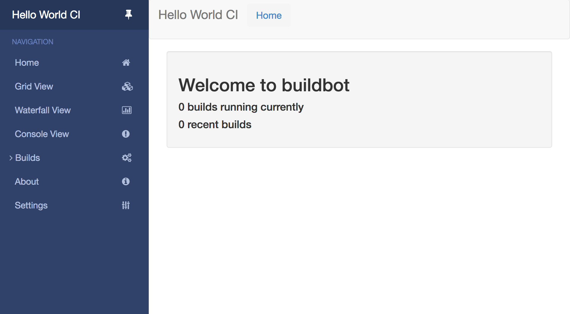 Buildbot Landing Page