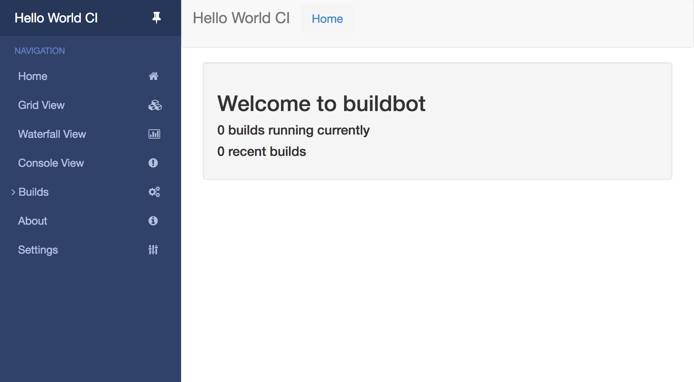 Buildbot Landing Page