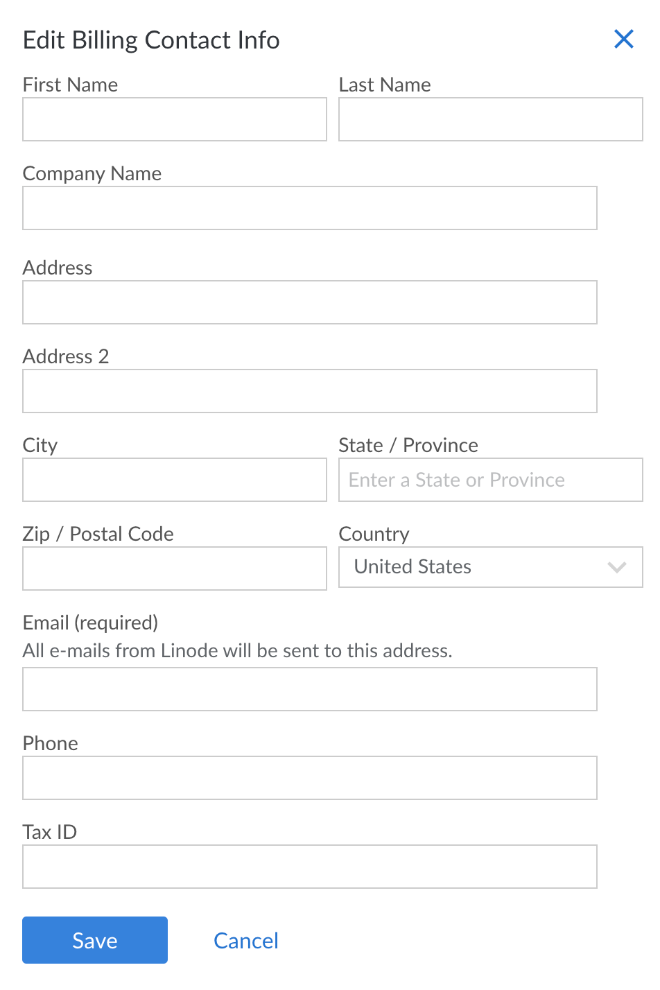 Update your Contact Information in the Linode Cloud Manager