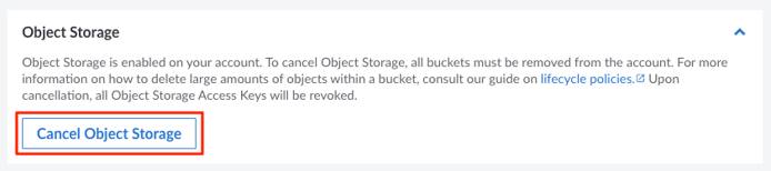 Cancel Object Storage