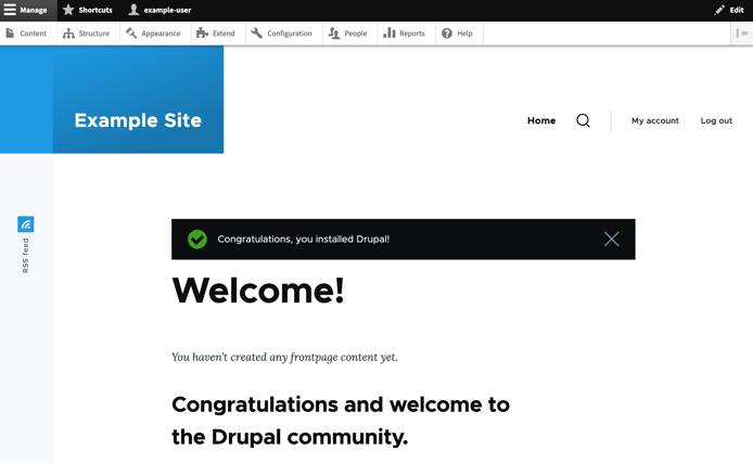 Screenshot of the Drupal admin panel