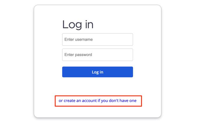 The Focalboard login page