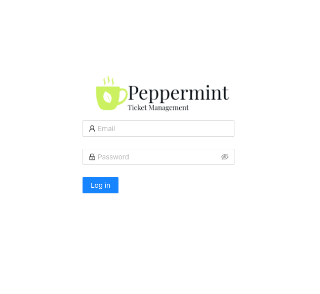 Peppermint login screen