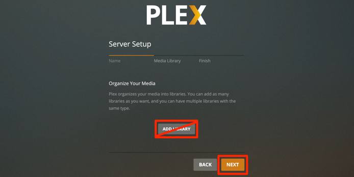 Plex Server Setup - Skip Add Media Library