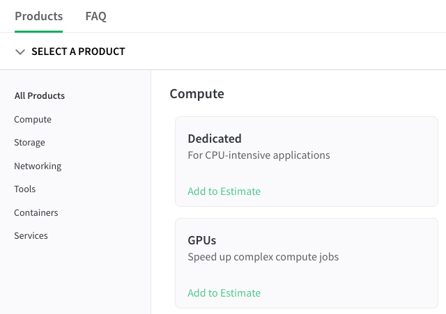 Calculadora de Preços Cloud