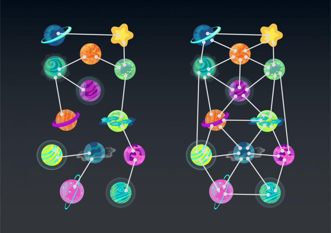 Diagram displaying federated vs. distributed networks.