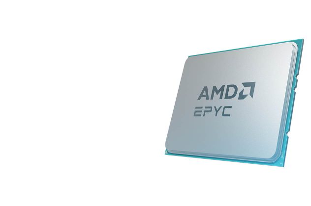 Immagine del processore AMD EPYC.