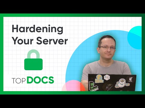 Image shows Jay LaCroix and the text Hardening Your Server as part of the Linode Top Docs series.
