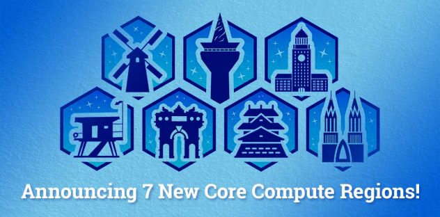 Anunciando 7 novas Core Compute Regions!