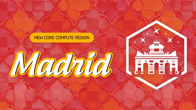 New Core Compute Region - Imagem de herói do anúncio de Madrid.